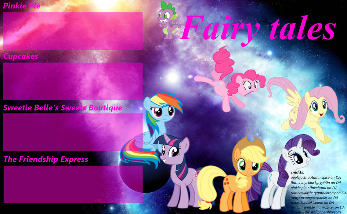 Complete Fairy tales MLP layout by Cleo1789 on DeviantArt