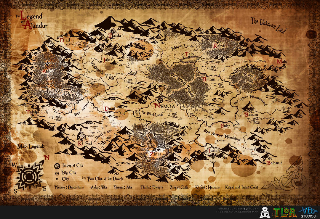 Andur Map Th Legend of Alandur Map by vladimirdrak on DeviantArt