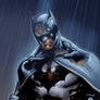Batman in the rain