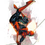 Spider-Man Upisde down swinging