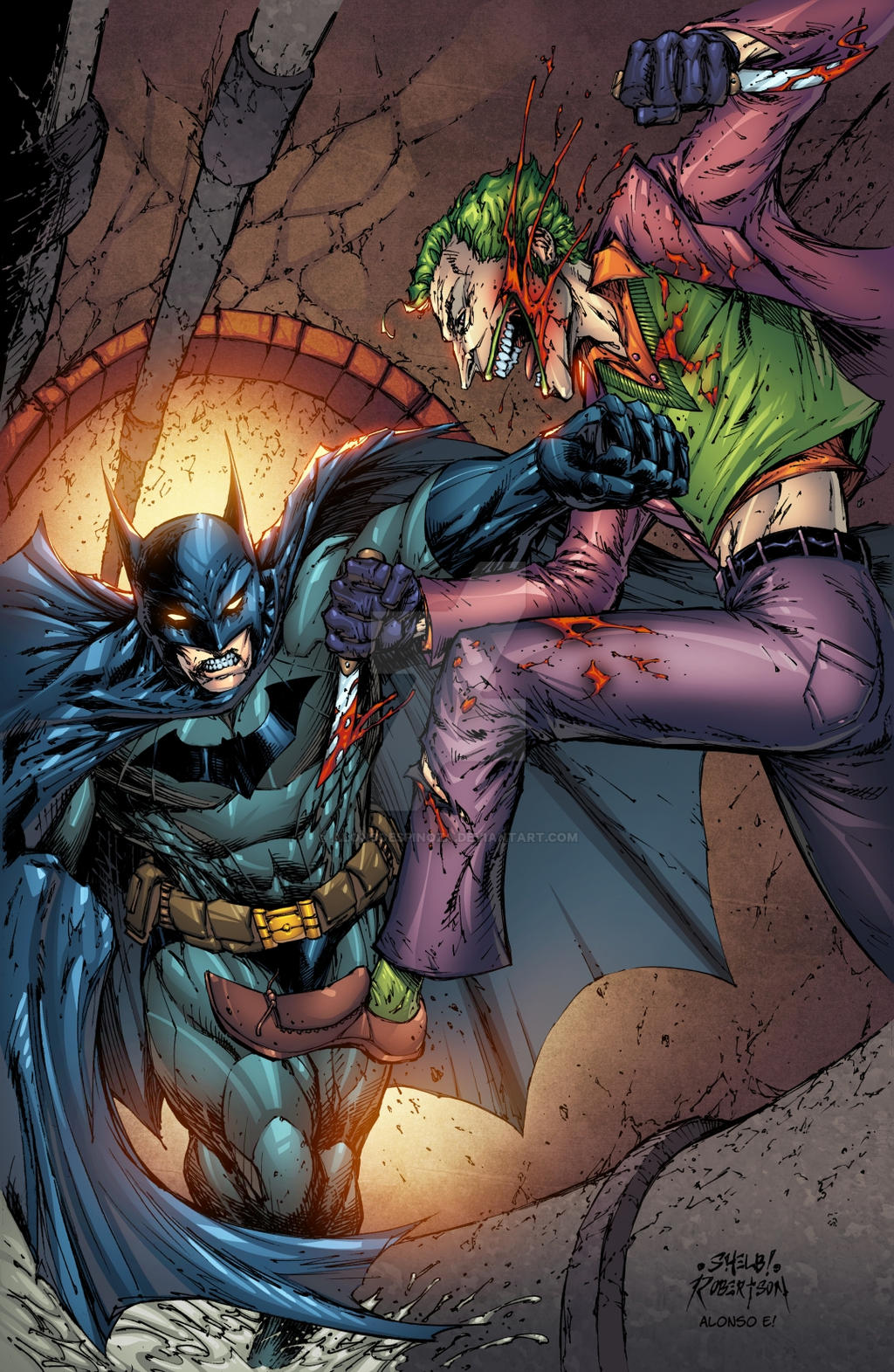 Batman and Joker fight by AlonsoEspinoza on DeviantArt