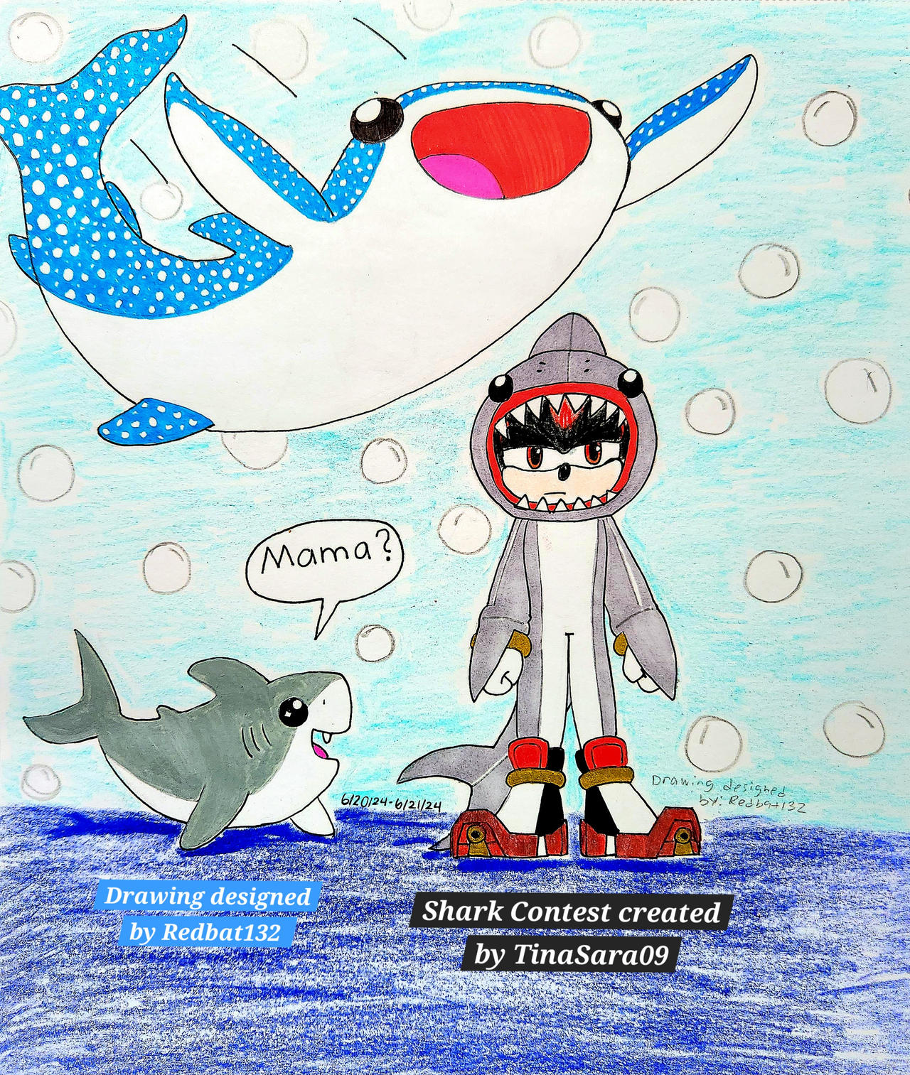 Shark Deviantart Shadow the Mommy Shark (Art Contest entry) by Redbat132 on DeviantArt