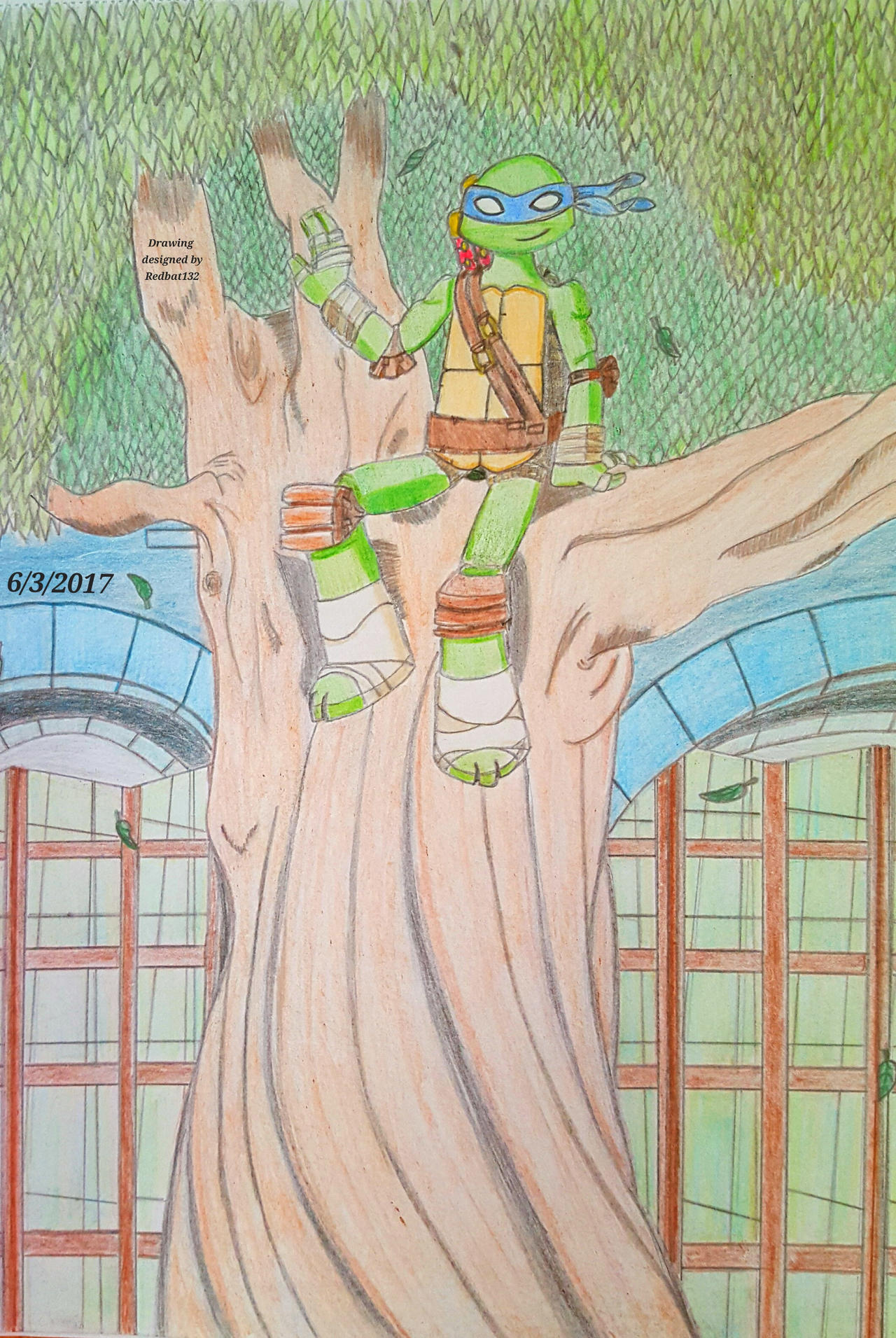 Leo hanging on the Dojo Tree (TMNT 2012) by Redbat132 on DeviantArt