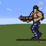 Minecraft Pixel Art: Bill Rizer (Contra)