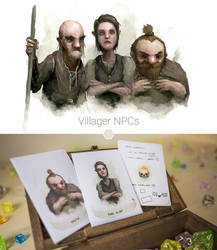 Villager NPCs - printable portrait cards available