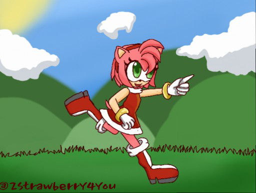 Run Amy Amy Rose Running by 2strawberry4you on DeviantArt