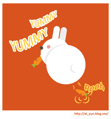 Rabbits eat carrots.