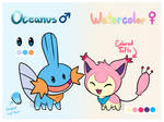 Oceanus and Watercolor ~ Ref Sheet by ezpups
