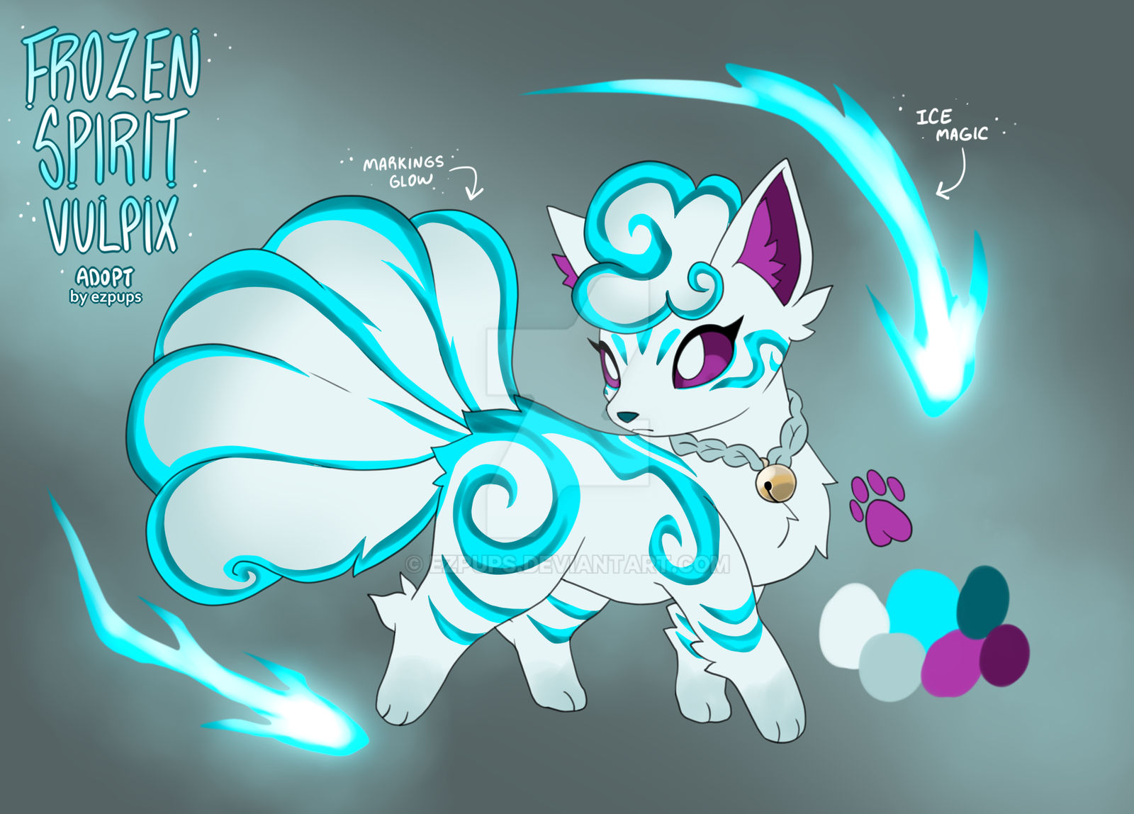 Frozen Spirit Vulpix Adopt by ezpups on DeviantArt