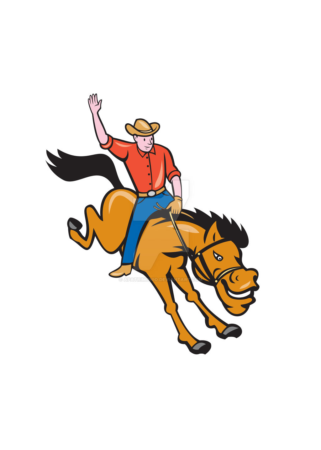 Animated Rodeo Picture Rodeo Cowboy Riding Bucking Bronco Cartoon by apatrimonio on DeviantArt
