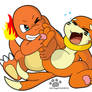Commission: Charmander Tickling Buizel