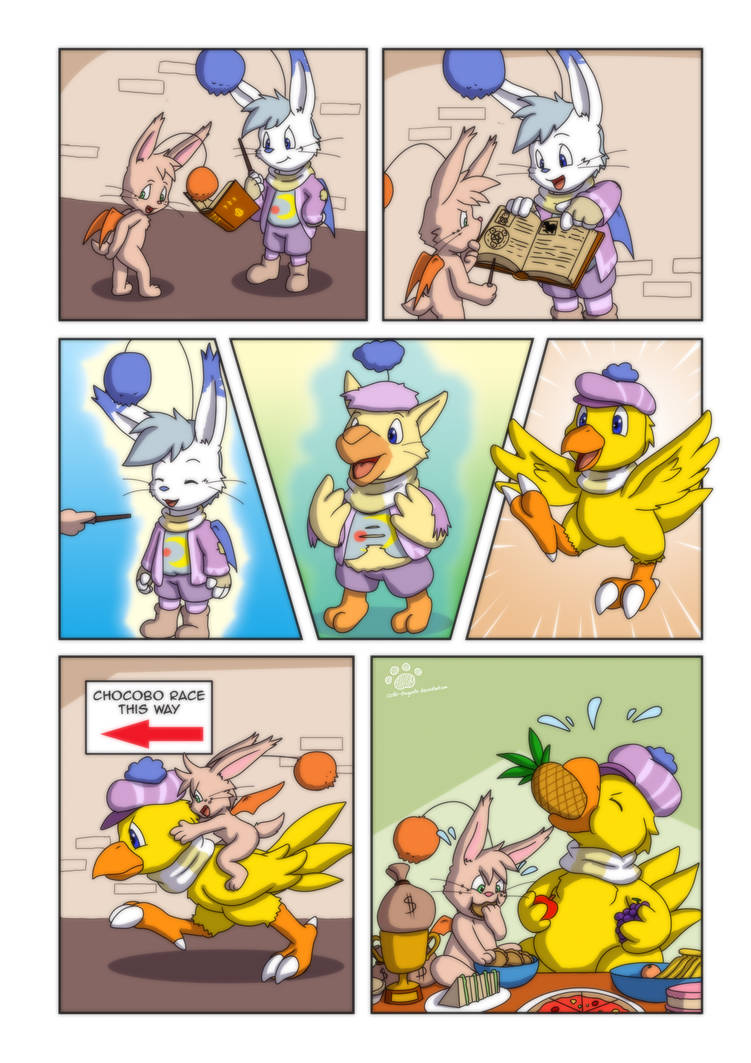 Chocobo Racing Drawing Commission: How to win a chocobo race page 2 by Coshi-Dragonite on ...