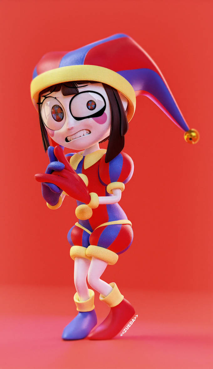 Pomni 3D Model Fan Art by FabianZazueta on DeviantArt