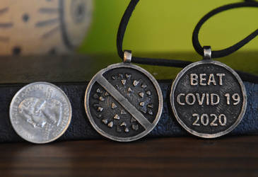 BEAT COVID 19 2020 Pendant front and back
