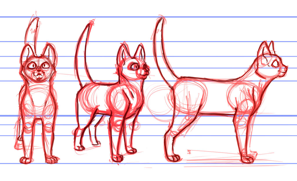 Cat Turn-Around by GenerallyGinger on DeviantArt