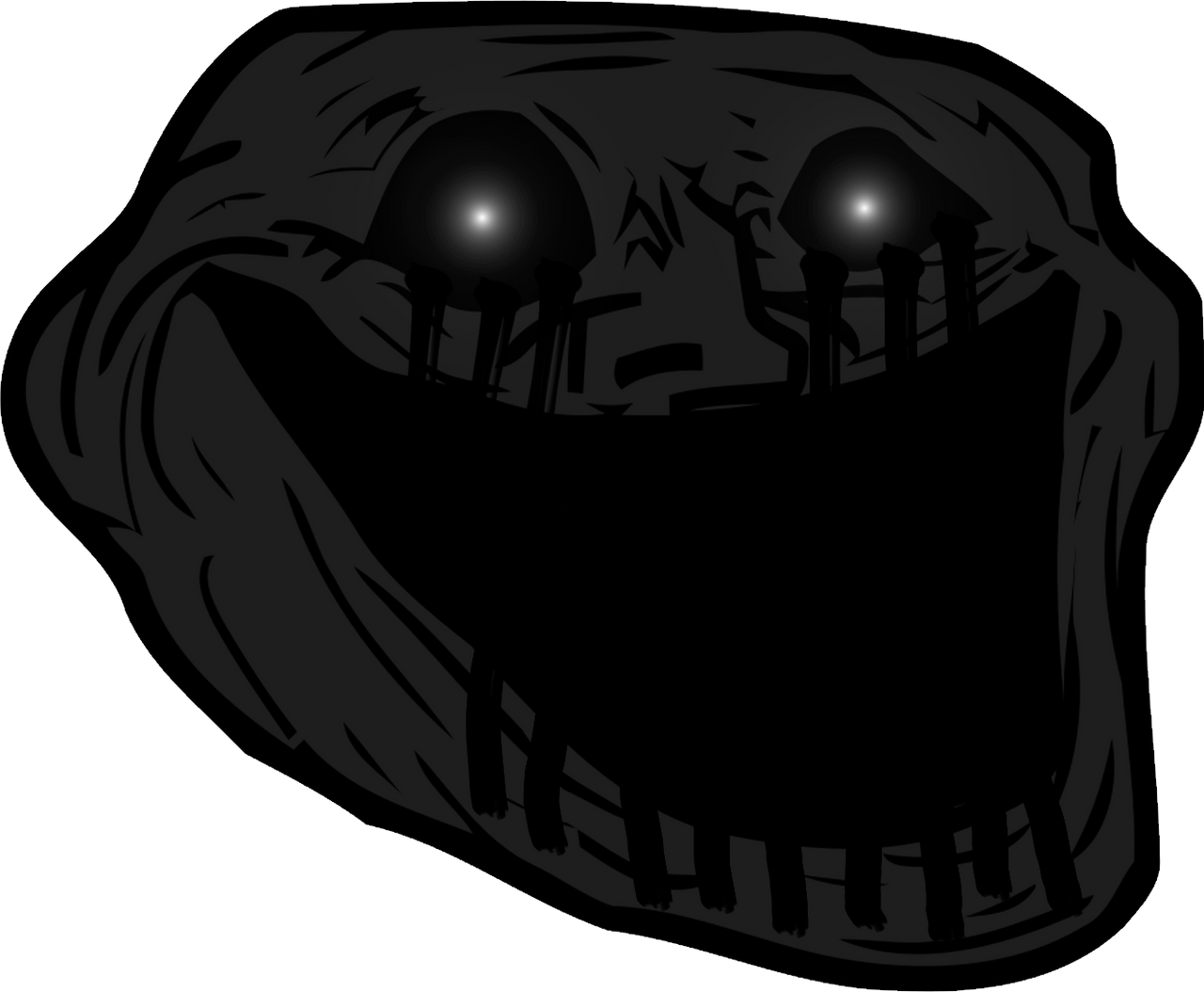 Filled Troll Face PNG