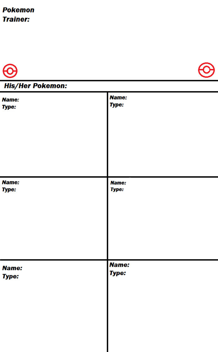 Pokemon Team Template by lianmayl on DeviantArt