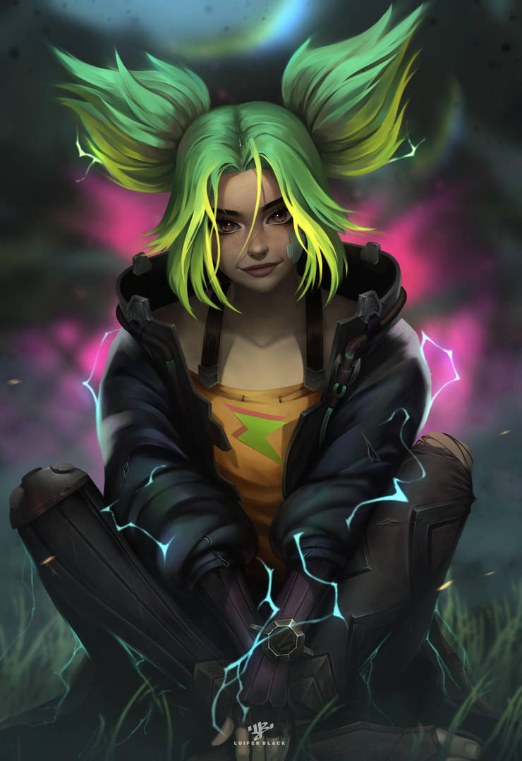 Zeri - League of legends by LuiferBlackArt on DeviantArt