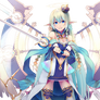 Angel girl with swords Render