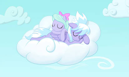 Cloudchaser and Flitter Sleeping