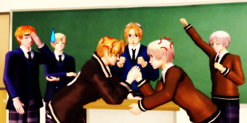 Gakuen Hetalia ~ Arm Wrestling