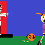 SlendyBri scaring Candy Broomsticks