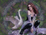 Leda and the Swan by FractalBee