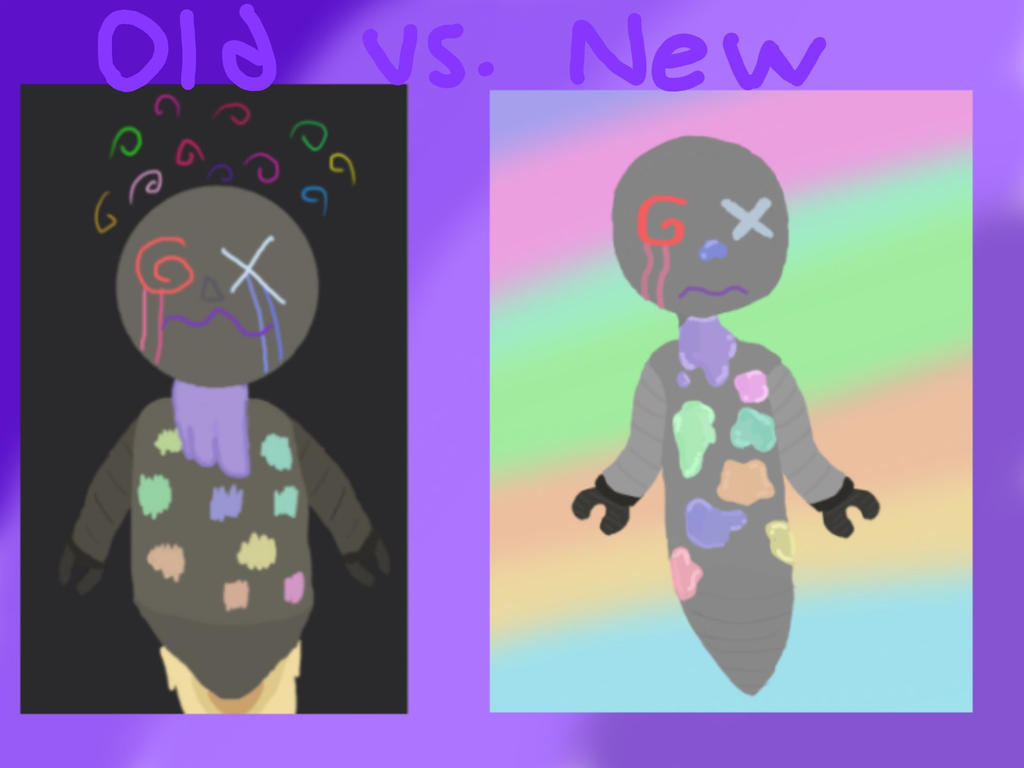 Old vs new (My oc- Art Bot) by ForeverDestiney on DeviantArt