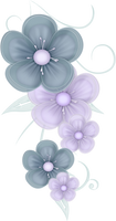 Blue Flowers PNG by PVS