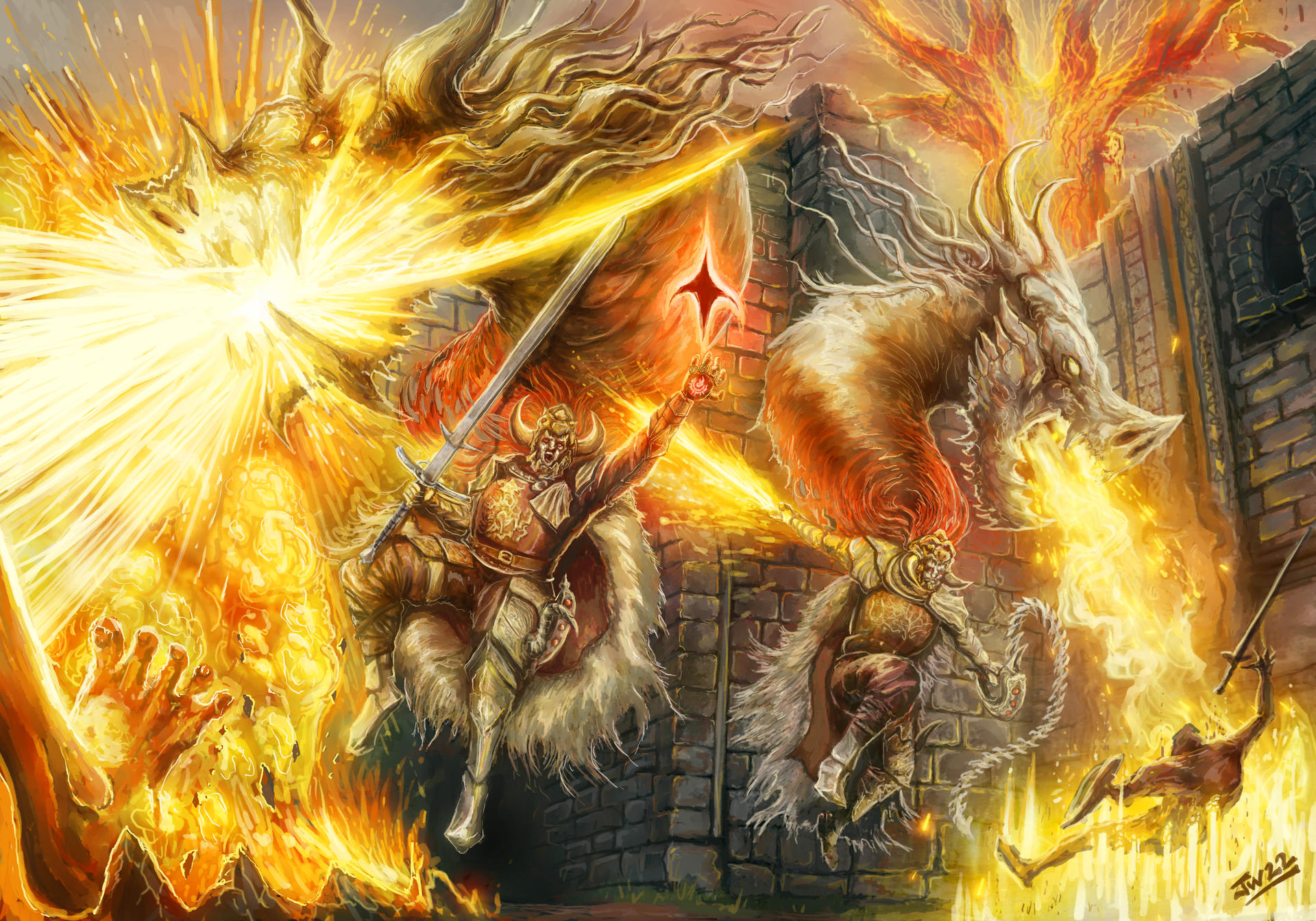 Elden Ring, Gret the Red by wilkmanillustration on DeviantArt