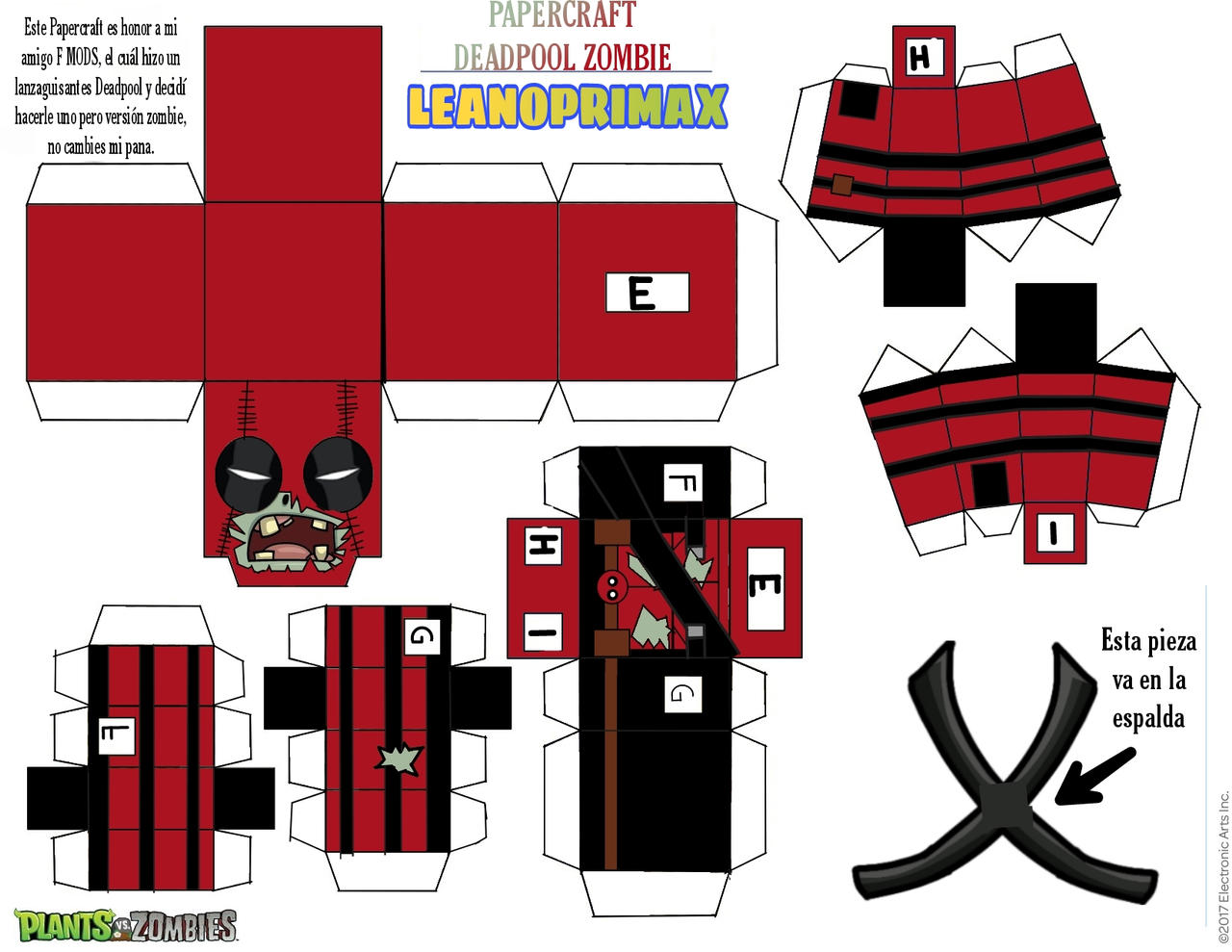 Deadpool Craft Paper Papercraft Zombie Deadpool by LEANOPRIMAX1238 on DeviantArt