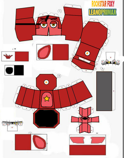 Rockstar Foxy Papercraft by LEANOPRIMAX1238 on DeviantArt
