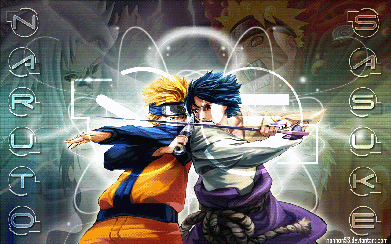 Naruto VS Sasuke Wallpaper by HonHon53 on DeviantArt