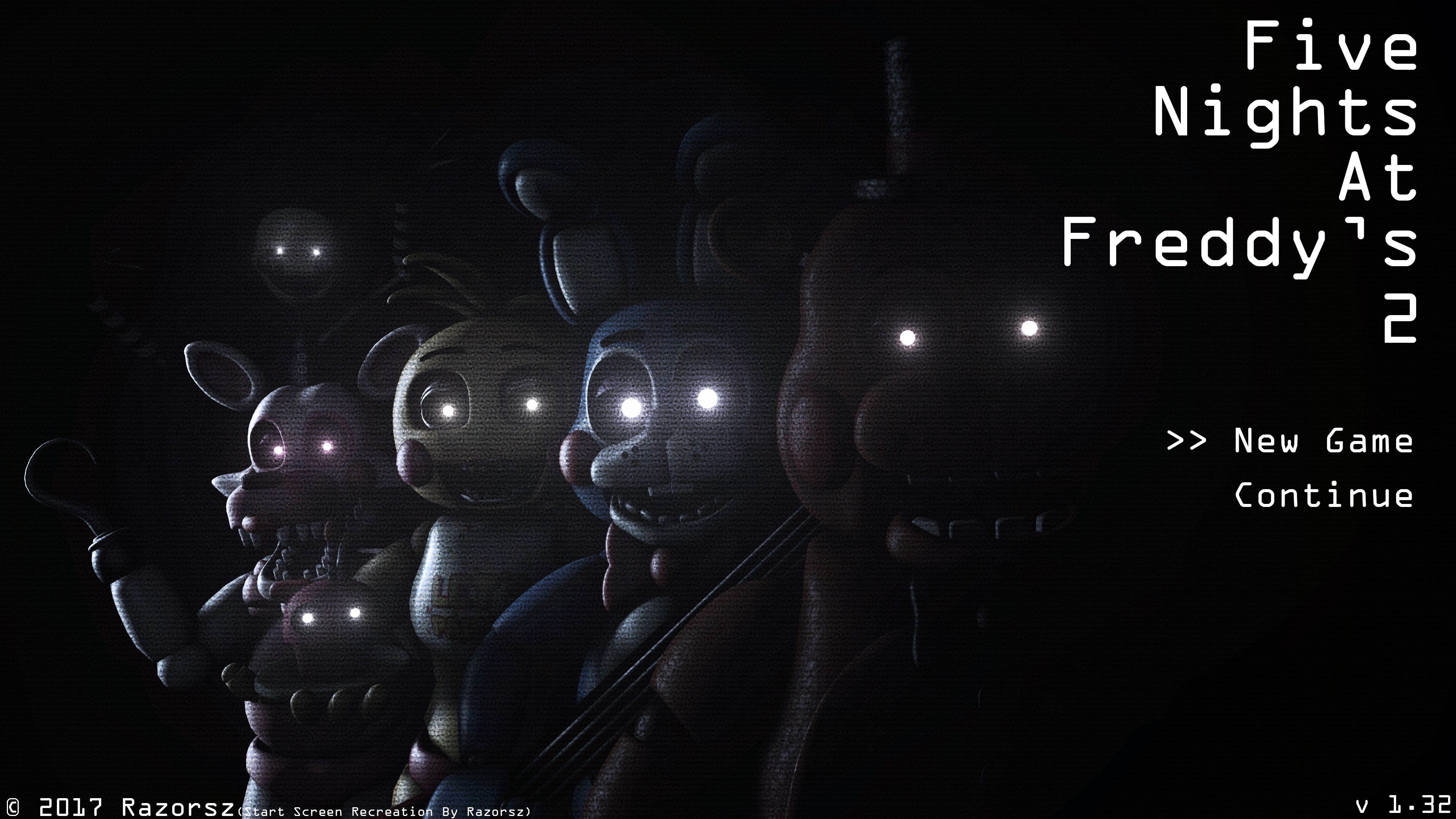 PC / Computer - Five Nights at Freddy's 2 - Title Screen - The