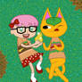 ACNL: Mayor Aria and Tangy the Cat
