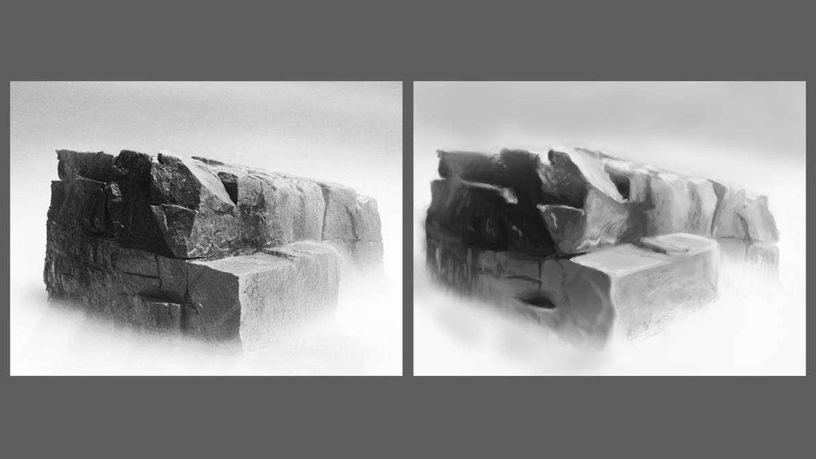 Shading_Exercices_Rock by Cobracollos on DeviantArt