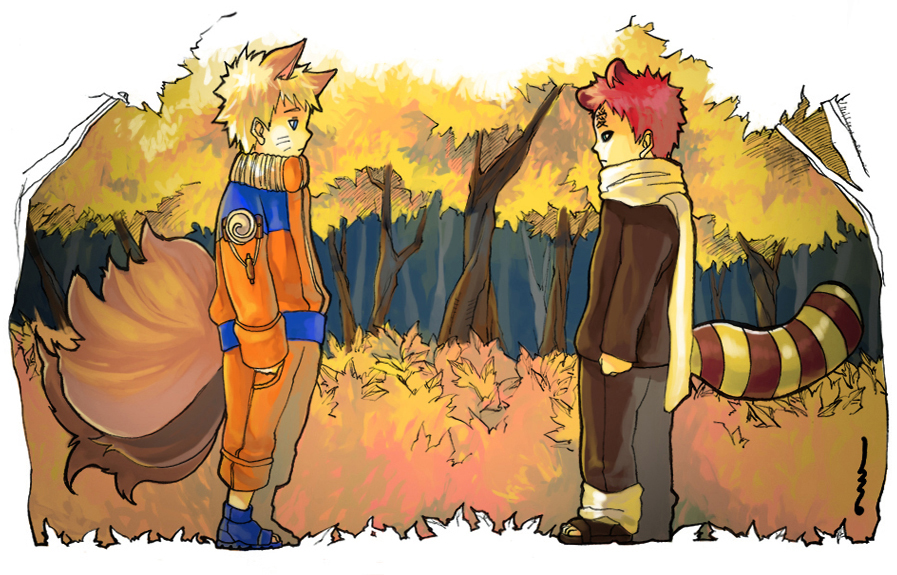 Naruto Shippuuden Fan Art: gaara and naruto