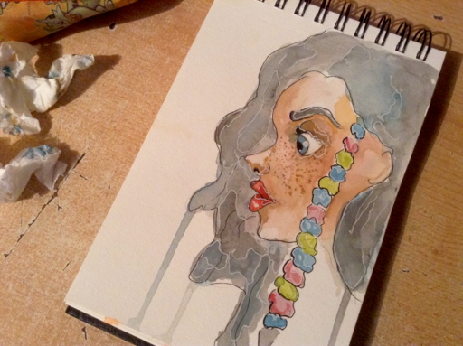 Color girl watercolor