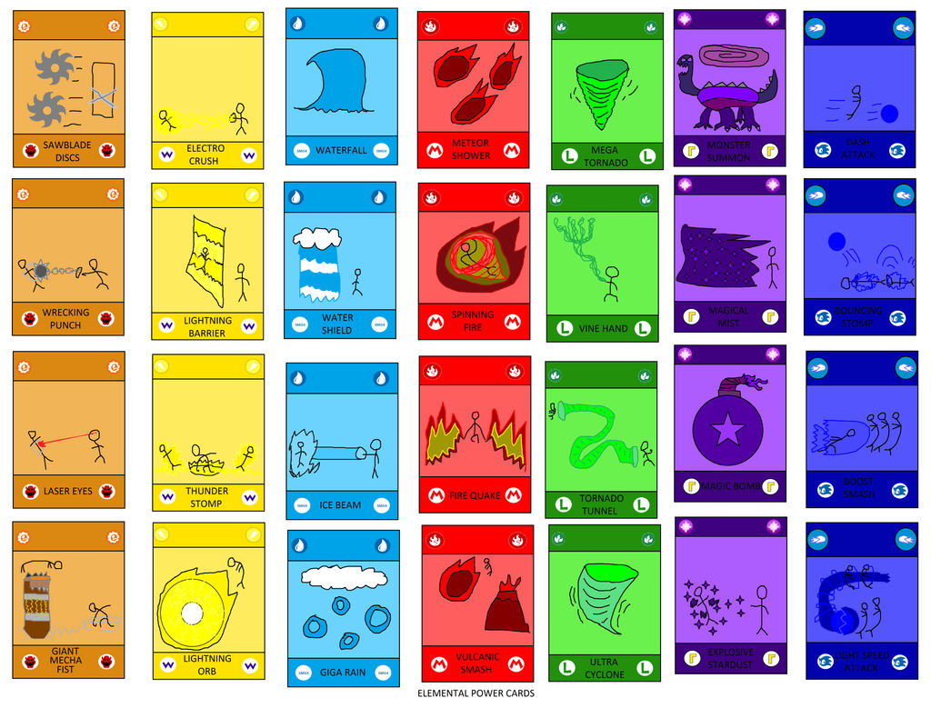 Elemental Power Cards by piotr182xx on DeviantArt