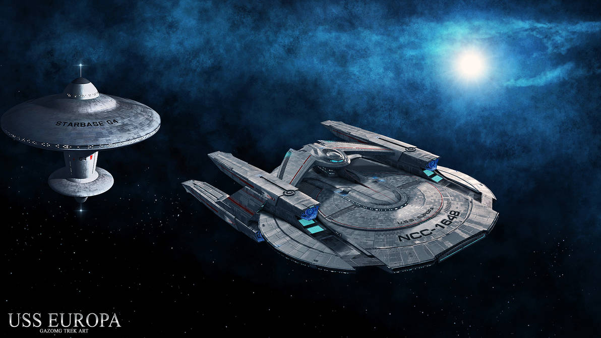 Star Trek USS Europa Leaving Starbase G4 By Gazomg On DeviantArt star-trek-uss-europa-leaving-starbase-g4-by-gazomg-on-deviantart