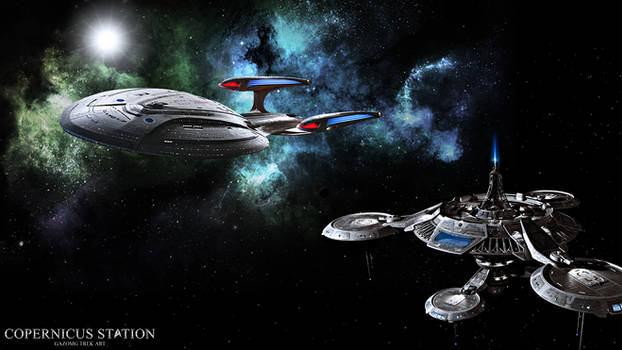 USS Enterprise F at Copernicus Station Star Trek