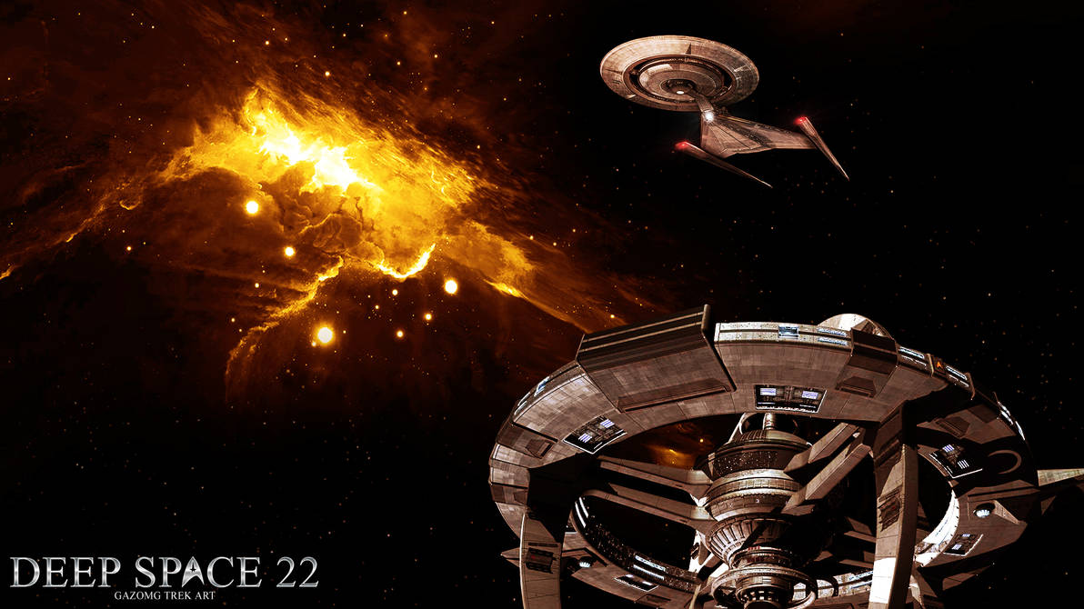 USS Discovery at Deep Space 22 Star Trek by Gazomg on DeviantArt
