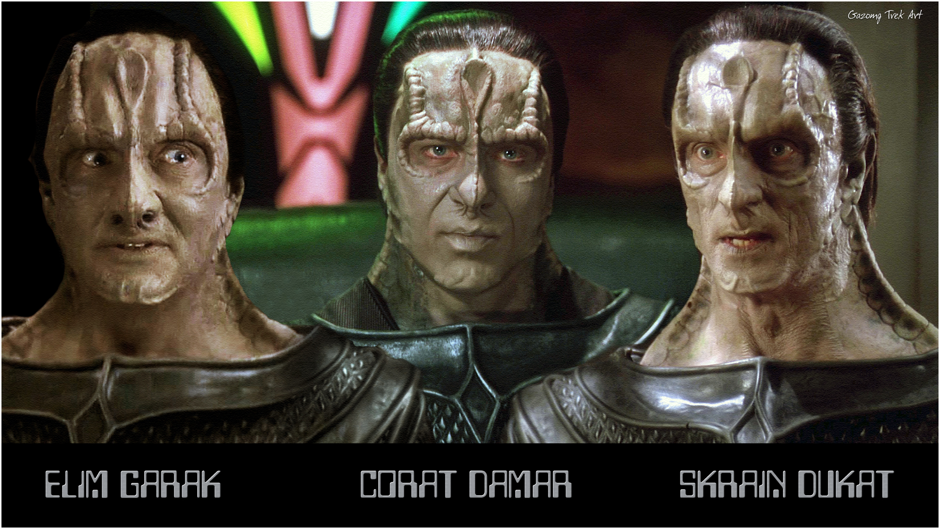 Star Trek Cardassians Garak Damar and Dukat by Gazomg on DeviantArt