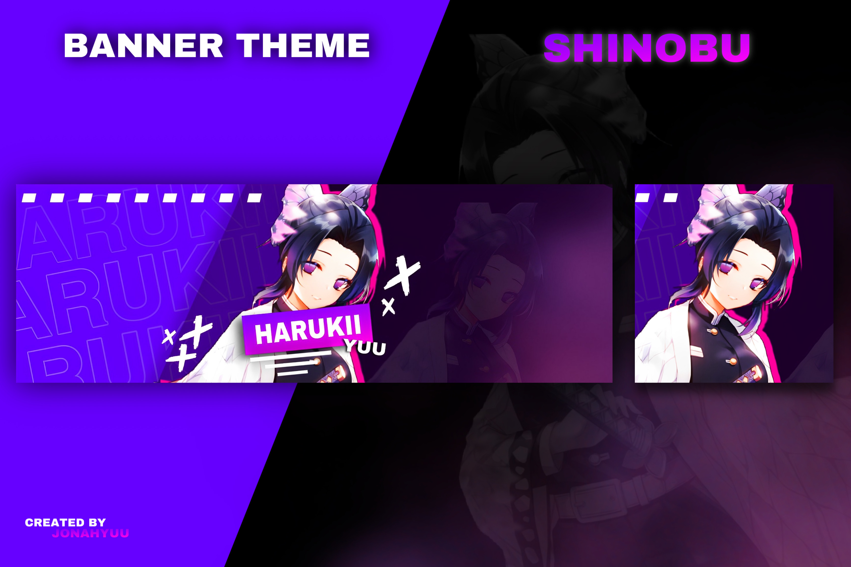Shinobu Rant Layout Design Shinobu- Demon Slayer Header Theme by HarukiiYuu on DeviantArt