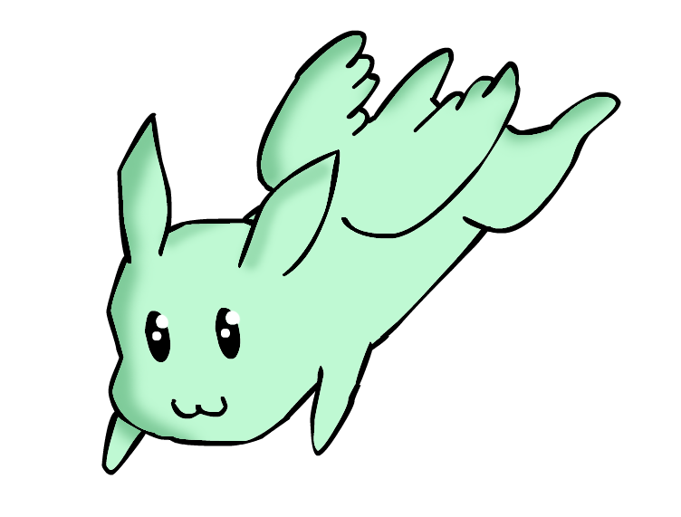 Flying Mint Bunny by DarkFlame11 on DeviantArt