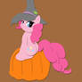 Shadowbox Mockup: Pinkie on a Pumpkin