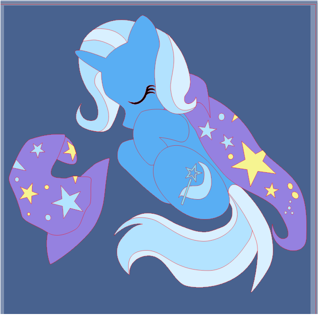 Commission: Sleepy Trixie Shadowbox Mock-up