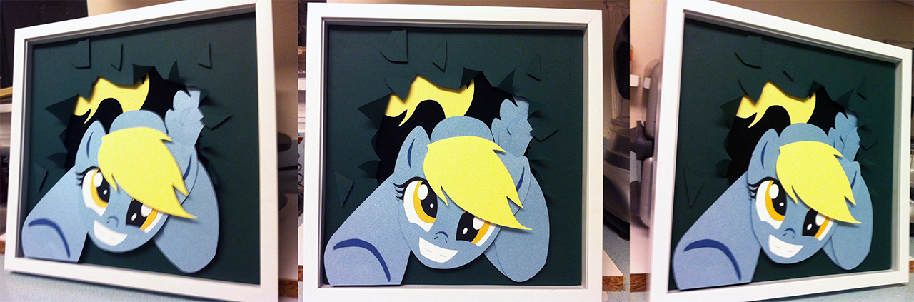 Commission: Derpy Crash Shadowbox