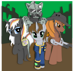 Commission Mock-up: Fallout Equestria Shadowbox
