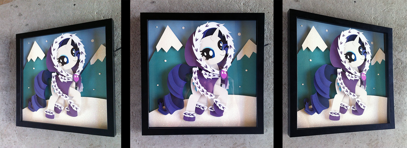 Commission:  Hearth's Warming Eve Rarity Shadowbox